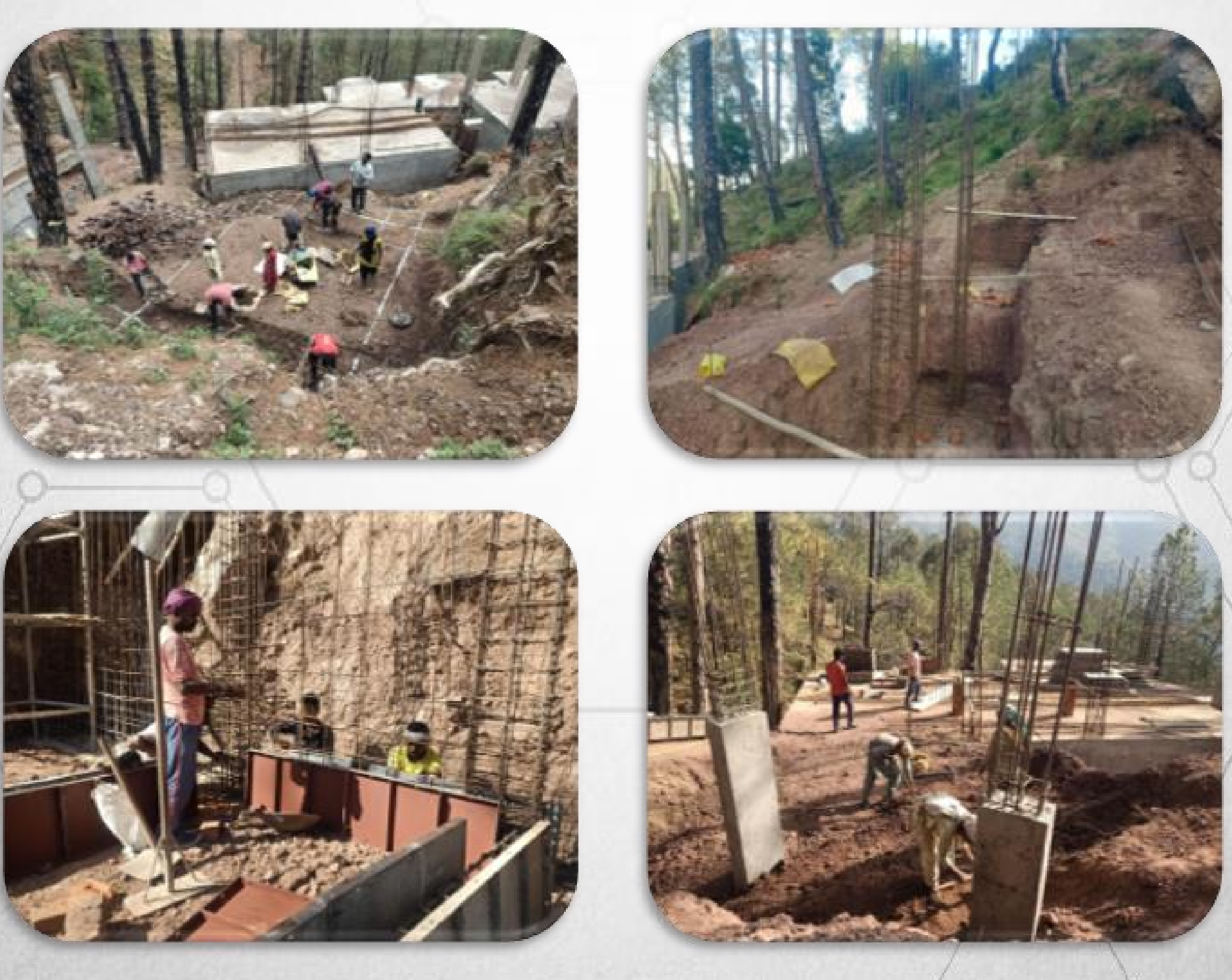 Foundation and structural work for Atasee Luxury Hotel and Resorts, Village Aanech, Solan.